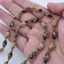 Vintage Venetian Style tiny Dotted & Old Face Glass Beads Necklace Image 3