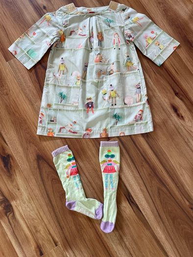 Oilily Douwe dress age 6 with matching socks excellent condition!!!