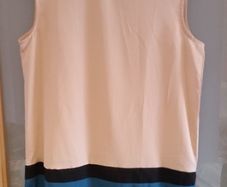 Brand new, Cream and Teal see through long blouse.