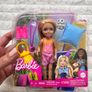 Mattel Barbie Chelsea Doll Blonde Camping Playset with Owl Sleeping Bag Damaged Box Please see photos Image 3