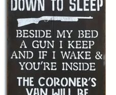 Now I Lay Me Down To Sleep : Metal Sign