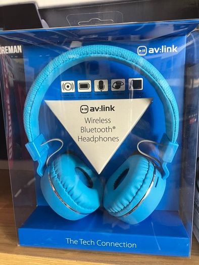 Blue Wireless Bluetooth Headphones