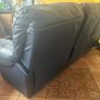 Blue Leather reclining sofas Image 6