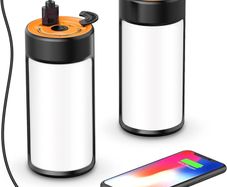 NEW SALE | LED Camping Lights, Rechargeable Camping Lanterns with 400LM 5 Light Modes Water-Resistant, Portable Emergency Tent Lights for Camping Power Cuts Hiking (Orange, 2 Pack)