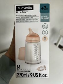 Suavinex Zero.Zero Anti-Colic Baby Bottle 270ml  3aMonths