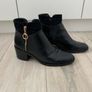 River Island Black Leather Ankle Boots Image 6