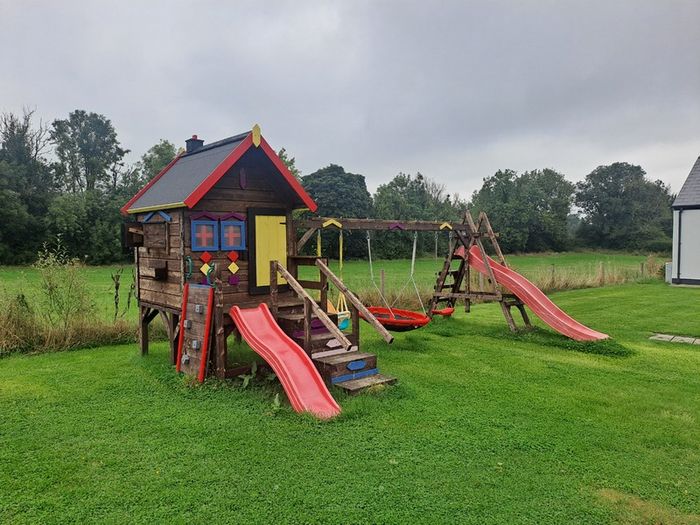 Childrens wooden garden playset large