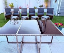 Rattan Outdoor Dining Table and Chairs (10 Seater)