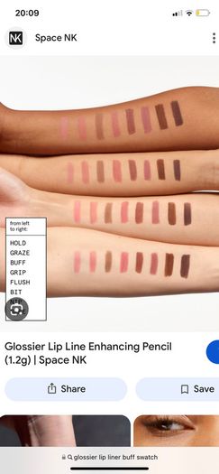 Glossier lip line in buff