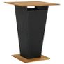 Bar Table Black 80x80x110 cm Poly Rattan and Solid Acacia Wood Image 5