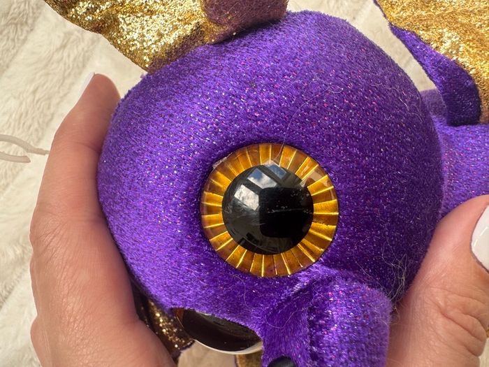 Ty Beanie Boos COUNT the Purple Halloween Bat approx. 6" Used Please see photos
