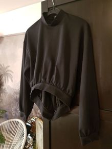 Zara Black open back Blouse, S