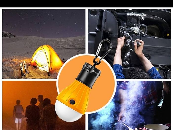 NEW SALE | Camping Lights, Tent Lights with Carabiner Clips - Waterproof Portable Battery Operated Emergency Tent LED Light Bulb Lamp Lantern for Outside Camping Outdoor Hiking Fishing (4 Pack)