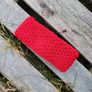 Handmade crochet warm knot twisted headband, red wooly ear warmer Image 6