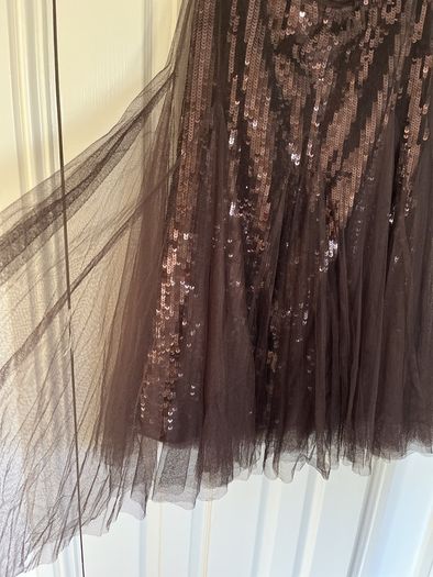 Brown tulle and sequin Dress Monsoon