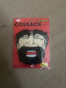 Fake black beard and eyebrows