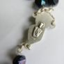 Vintage Rosary Black  Faceted Glass Beads Image 4