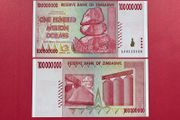 Zimbabwe  100 Million Dollars   UNC  Pick  80a  2008. Verified Under Uv Light .