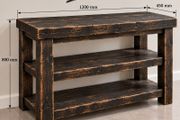 Handmade Rustic Black Bathroom Vanity Unit