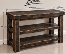 Handmade Rustic Black Bathroom Vanity Unit