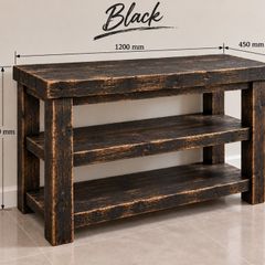 Handmade Rustic Black Bathroom Vanity Unit