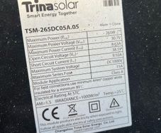 3 x 265 Watt Solar Panels