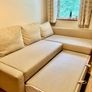 IKEA 3-Seater Sofa Bed with Storage Beige Image 6