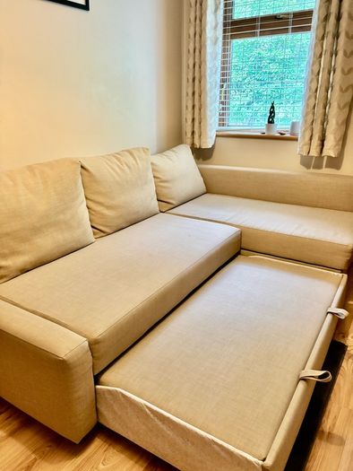 IKEA 3-Seater Sofa Bed with Storage Beige