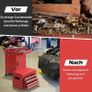 2 in 1 tool trolley on wheels workshop trolley lockable including hooks 8 compartments case adjustable shelf no tools professional metal 100 kg load capacity 59 x 28 x 102 cm Image 4