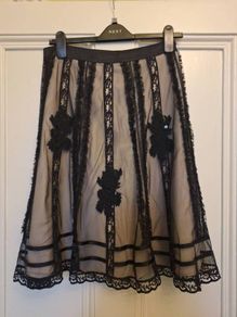 Black lace cocktail skirt