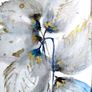 Fleur Blanche de Soie (White Silk Flower) /  Original Watercolor Floral Painting Image 5