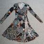 ladies designer viscosa natural dress uk8 Image 2