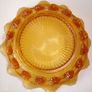 Davidson Amber Glass Blackberry Prunt Dish/Bowl 1960's Image 6