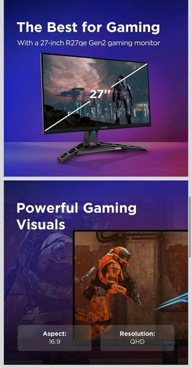 Lenovo Legion R27QE Gaming Monitor 27" QHD IPS 200Hz 0.5ms MPRT