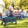 Festival Trolley on Wheels, Morpilot Folding Camping Cart 150L Foldable Garden Wagon with Adjustable Handle Collapsible Foldable Trollys for Beach Picnic Shopping Fishing Outdoor Image 4