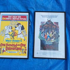 Set of two Disney Framed Posters Vintage