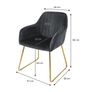Dining chair set of 2 velvet  armchair by 2 dining chairs Image 2