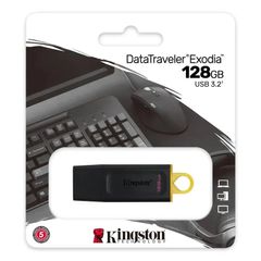 Kingston USB 3.2 Gen Flash Drive 128GB Black & Yellow