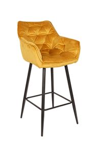 Capri Bottle Velvet Arm Bar Stool