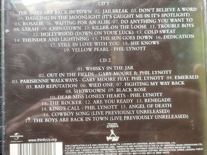 Thin Lizzy - Greatest Hits 2 x CD (2004) Compilation Classis Rock EX+