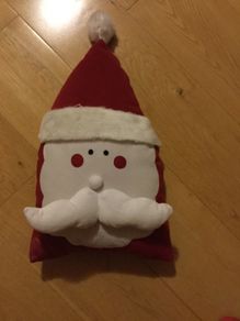 Soft Santa cushion, new, never used