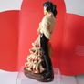 Vintage ceramic statue of a Spanish  Flaminco Dancers/ Couple 11". Image 4