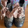 Irregular Choice "Mutiny!" Black & Gold Lace Ribbon Ankle Boots Size Eu39 Uk6 Image 3