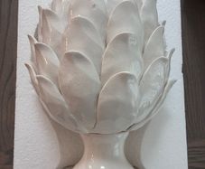 Grove Home Large Off-White Terracotta Artichoke Ornament 34cm  Brand New