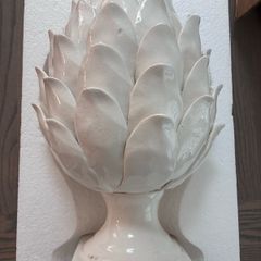 Grove Home Large Off-White Terracotta Artichoke Ornament 34cm  Brand New