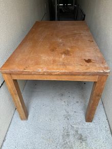 wooden kitchen table