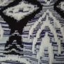 Karen Millen Black Blue Jacquard Fit Flare Knit Dress Image 8