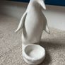 White Ceramic Penguin Tealight Holder Image 2