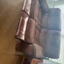 brown 2 seater recliner Image 5