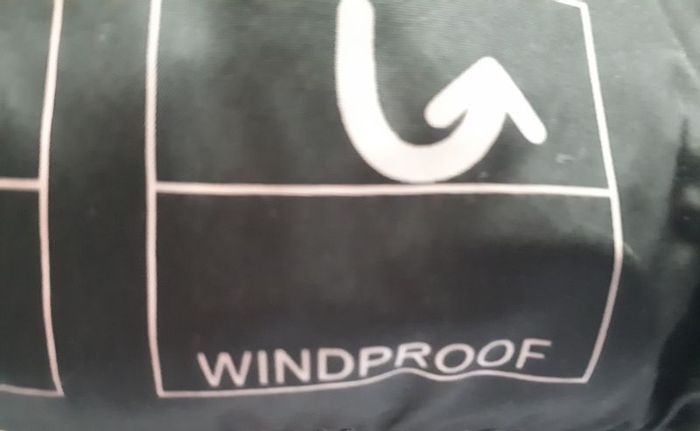 New rain coat with tag attached